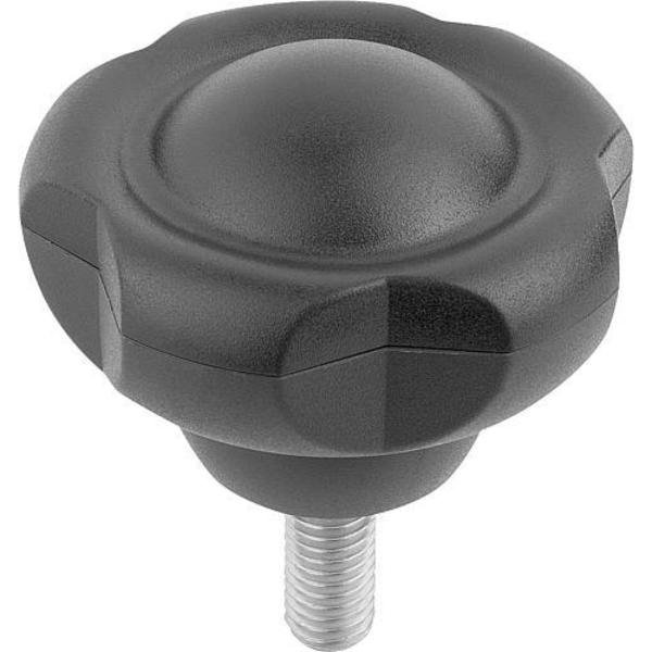Five Lobe Grips, external thread, metric, Kipp, Mfr#: K0255.63101X30